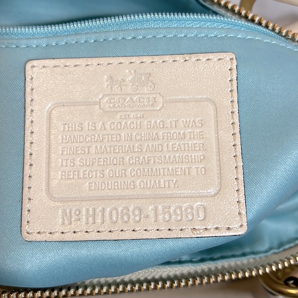Coach Cream Satchel Bag - Picture 9 of 10